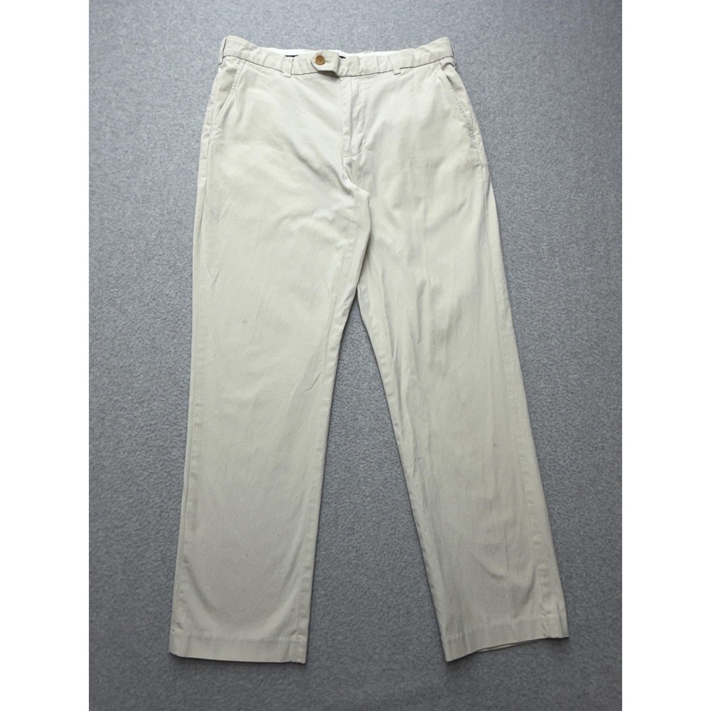 Brooks Brothers Pants Mens 34x30 Beige Clark Fit Supima Stretch Chino Casual